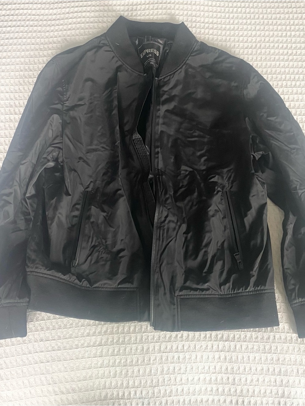 Express Black Bomber Jacket size Large